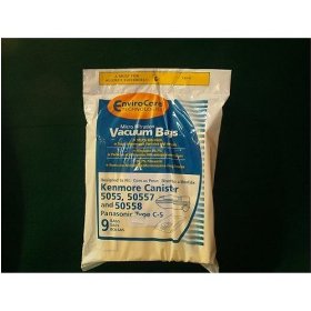 Show details of Kenmore Canister 5055, 50557 and 50558, Panasonic Type C-5 Vacuum Bags MicroFiltration with -9 Pack by Envirocare.
