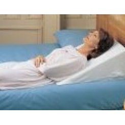 Show details of Bed Wedge - Foam Wedge Bed Pillow 12" x 24" 'x 24" Good for Acid Reflux, Snoring. Comes w/ white Pillow Cover by Duro-Med.