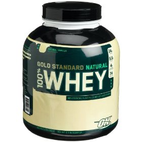 Show details of Optimum Nutrition Gold Standard 100% Natural Whey, Vanilla, 5.11-Pound Tub.