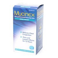 Show details of Mucinex-Extended Release Bi-Layer Guaifenesin 600mg, 100 Tablets(Bonus Size).