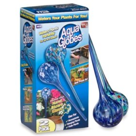 Show details of Aqua Globes Glass Plant Watering Bulbs - 2 Pack #AG011706.