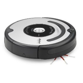 Show details of iRobot 560 Roomba Vacuuming Robot, Black and Silver.