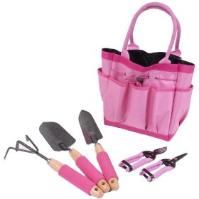 Show details of Bond 6930 Pink 5 Piece Garden Tool Bag Gift Set.