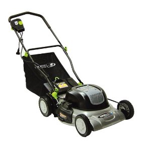Show details of Earthwise 20-Inch 12 Amp Electric Side Discharge/Mulching/Bagging Lawn Mower with Grass Bag #50120.