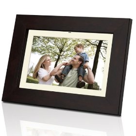 Show details of Coby DP702 7-Inch Widescreen Digital Photo Frame (Woodgrain).