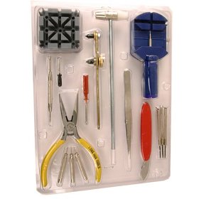 Show details of Watch Tool Kit Band Sizing Link Removal Battery Changing Repair Set 16 Tools Economical.