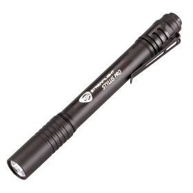Show details of Streamlight 66118 Stylus Pro Black LED Pen Flashlight with Holster.
