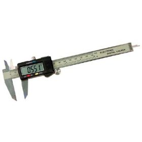 Show details of 6 Inch LCD Digital Caliper with Extra Battery and Storage Case.