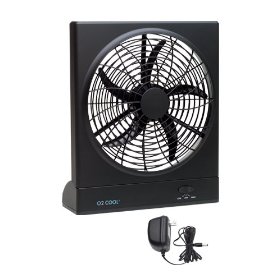 Show details of O2Cool 1078 Indoor/Outdoor Battery/AC-Powered 10-Inch Portable Fan.