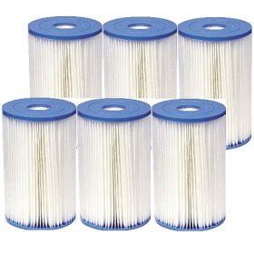 Show details of Intex Type B Case of 6 Pool Filter Cartridges - For Intex 2000, 2500, 3000 & 4000 Filter Pumps.